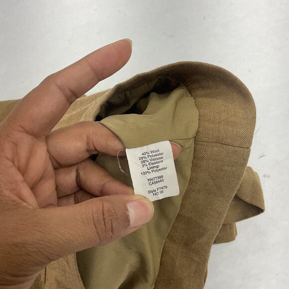 J.Crew Wool Wrap Mini Skirt Women's Brown Size 0 Short - Preowned - Picture 4 of 5